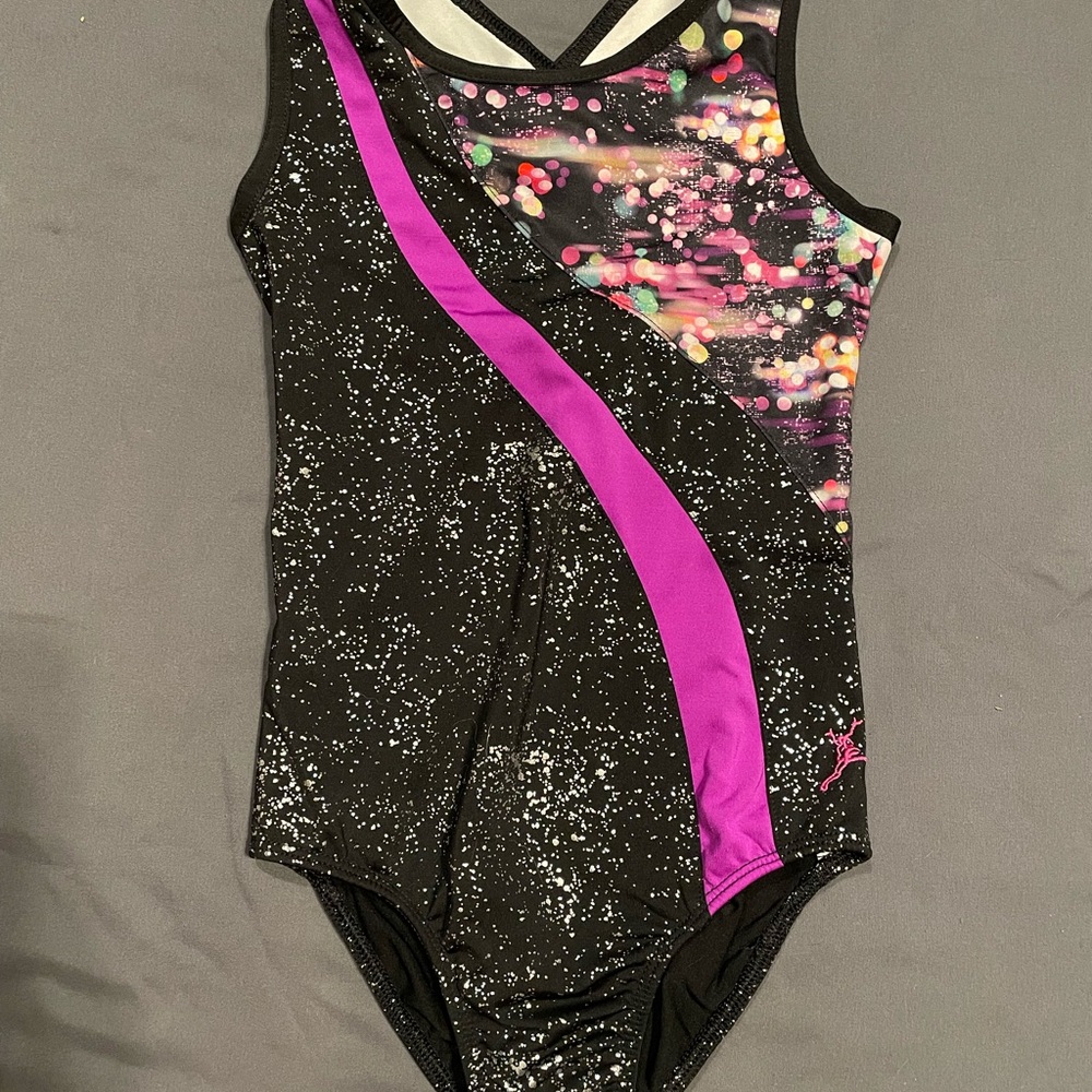 Capezio Future Star Black and Pink Leotard